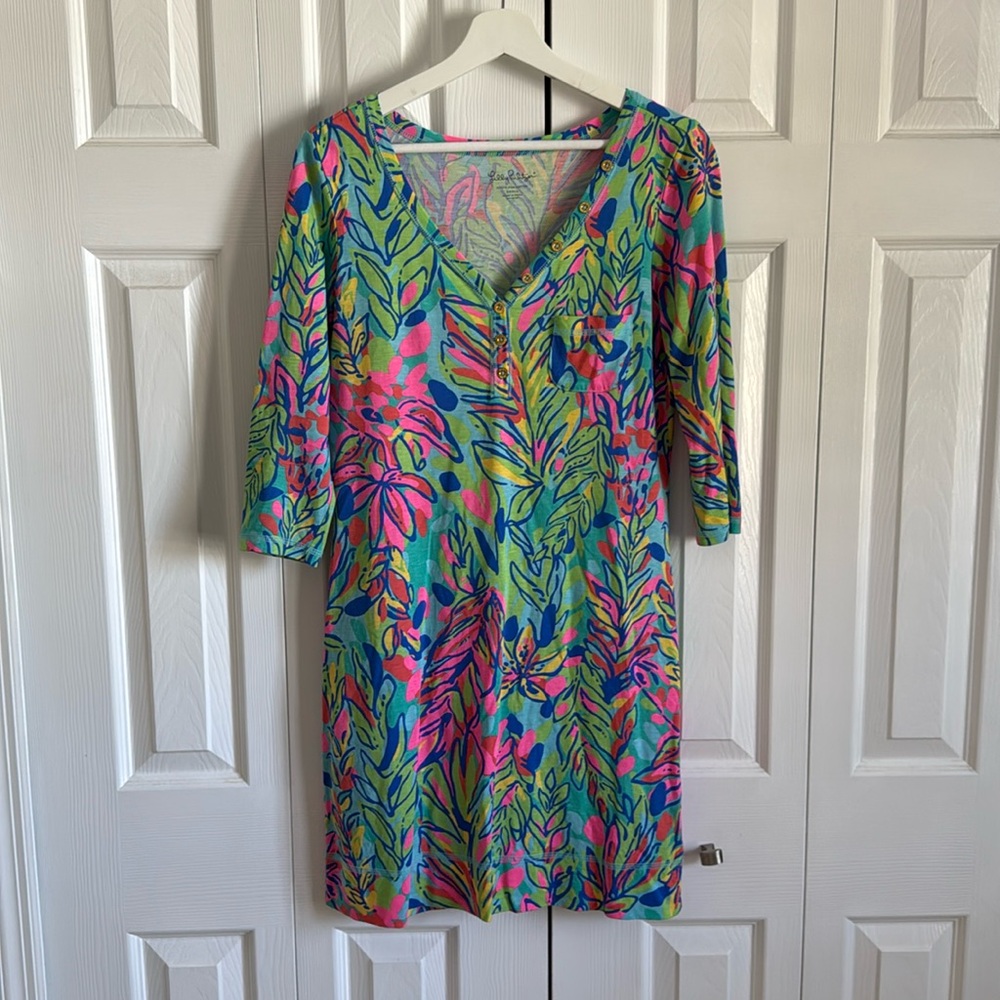 NWOT Lilly Pulitzer Multi Hot Spot Pima Cotton Dress